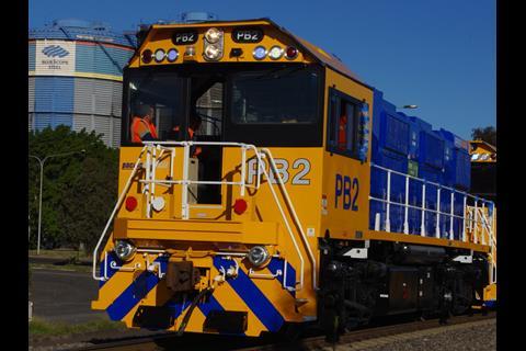 National Railway Equipment Co N-ViroMotive genset locomotive for Pacific National.